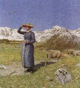 Giovanni Segantini Midday in the Alps oil painting on canvas